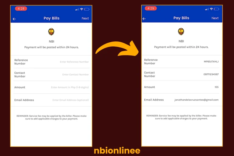nbi gcash payment​