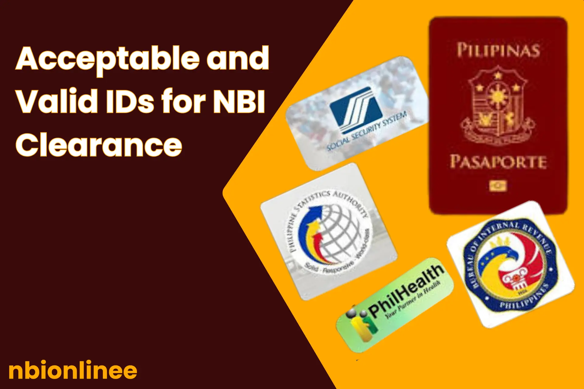 Valid IDs for NBI Clearance