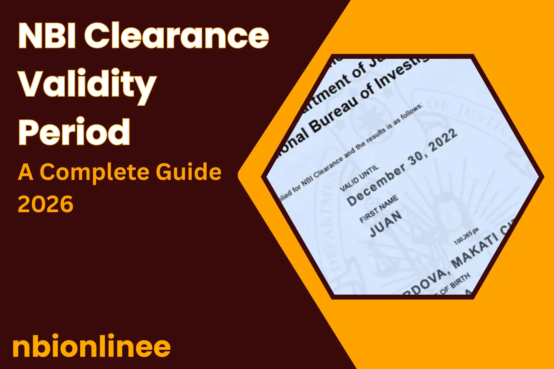 NBI Clearance Validity Period