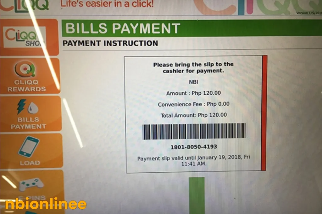7 Eleven NBI Payment​