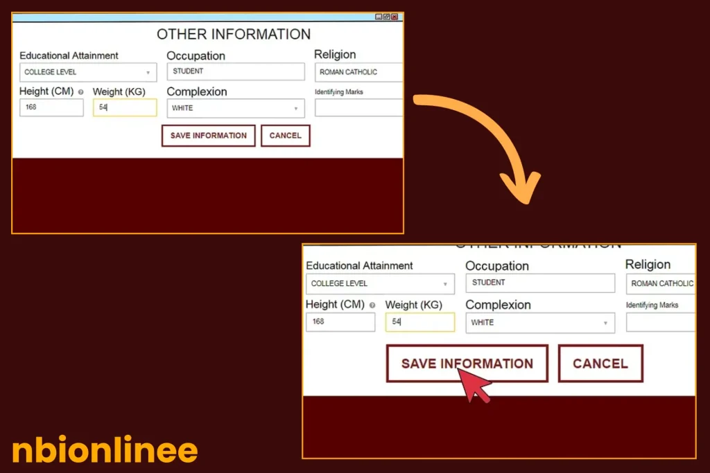 Complexion in NBI Clearance Form
